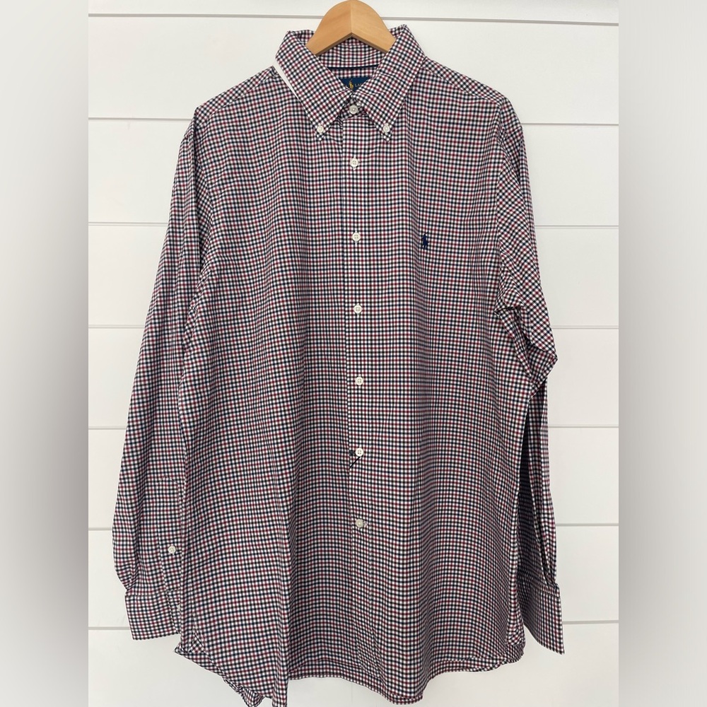 Ralph Lauren Cotton Plaid Men’s Button down - Size XL